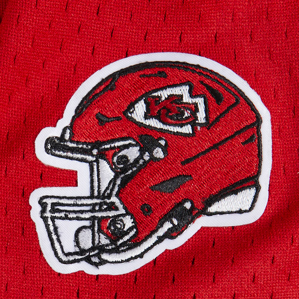 NFL KANSAS CITY CHIEFS CLASSIC LITTLE BOYS MESH BUTTON DOWN SHIRT (RED/BLACK) - Image 9