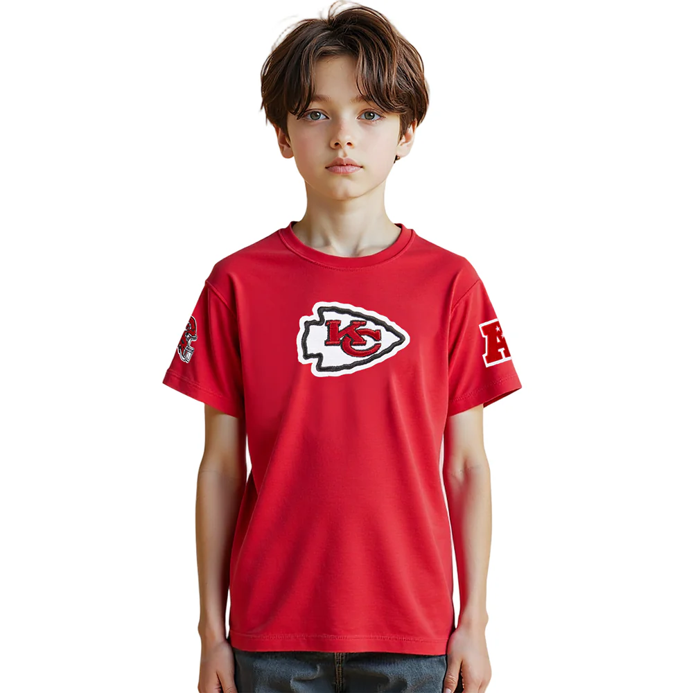 NFL KANSAS CITY CHIEFS RETRO CLASSIC LITTLE BOYS SHORT SLEEVE TEE (RED) - Image 9