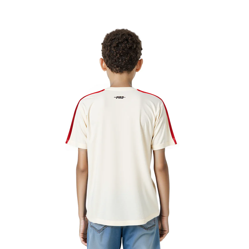 NFL KANSAS CITY CHIEFS RETRO CLASSIC LITTLE BOYS SHORT SLEEVE TAPING TEE (EGGSHELL/ RED) - Image 2