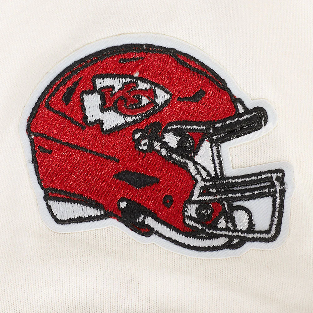 NFL KANSAS CITY CHIEFS RETRO CLASSIC LITTLE BOY'S SS STRIPED RIB TEE (EGGSHELL/ RED) - Image 5
