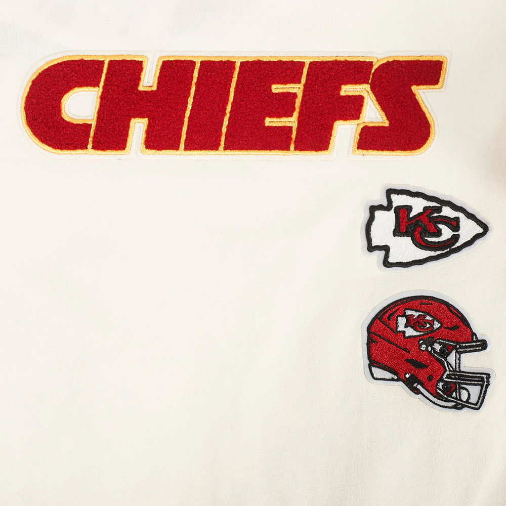 NFL KANSAS CITY CHIEFS RETRO CLASSIC LITTLE BOY'S SS STRIPED RIB TEE (EGGSHELL/ RED) - Image 6