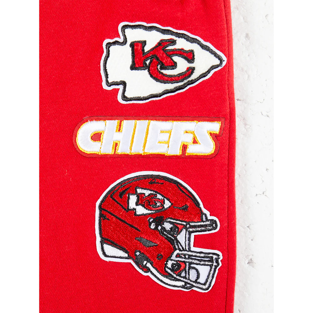 NFL KANSAS CITY CHIEFS RETRO CLASSIC LITTLE BOYS RIB FLC SWEATPANT (RED/BLACK) - Image 14