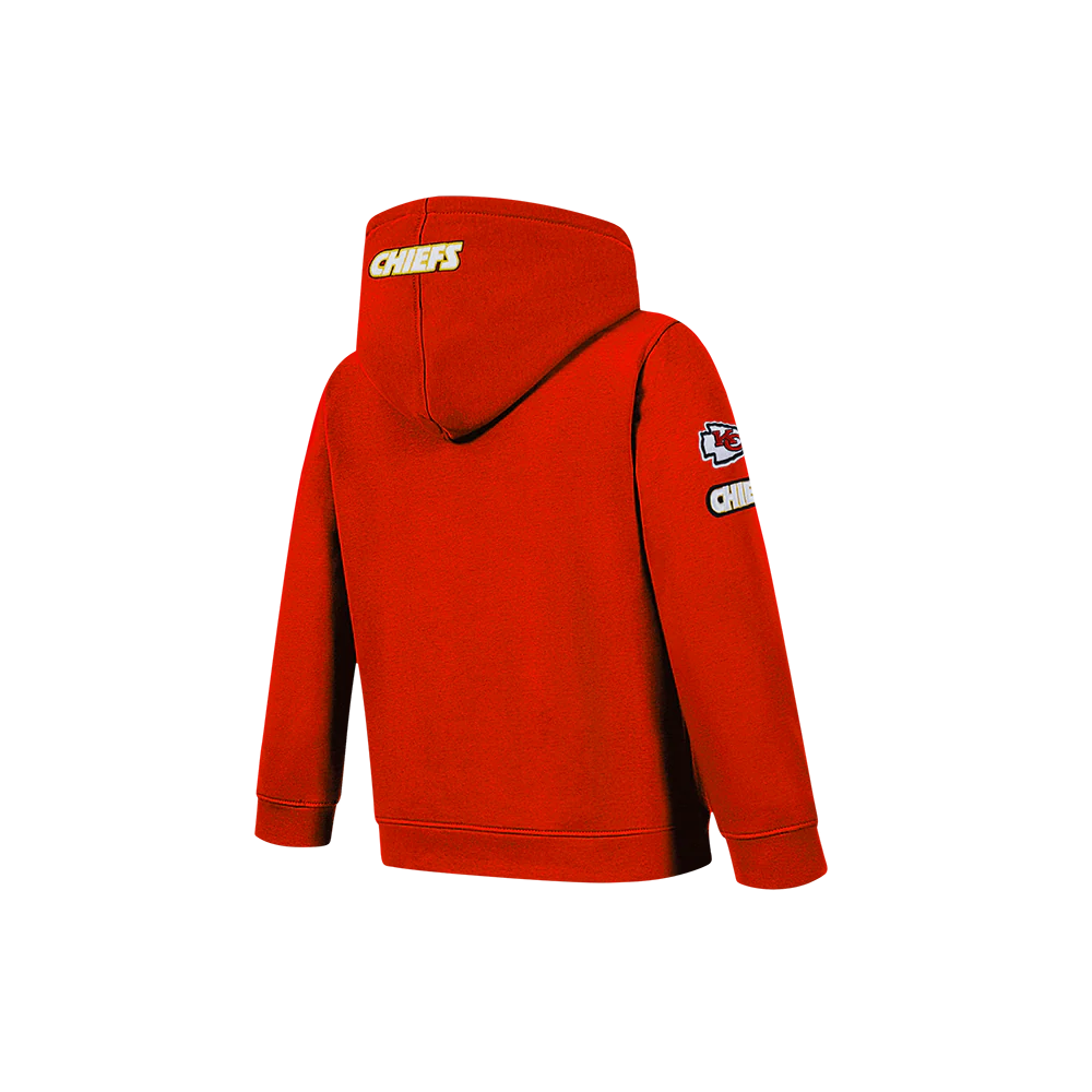 NFL KANSAS CITY CHIEFS CLASSIC LITTLE BOY'S FLC FZ HOODIE (RED) - Image 4