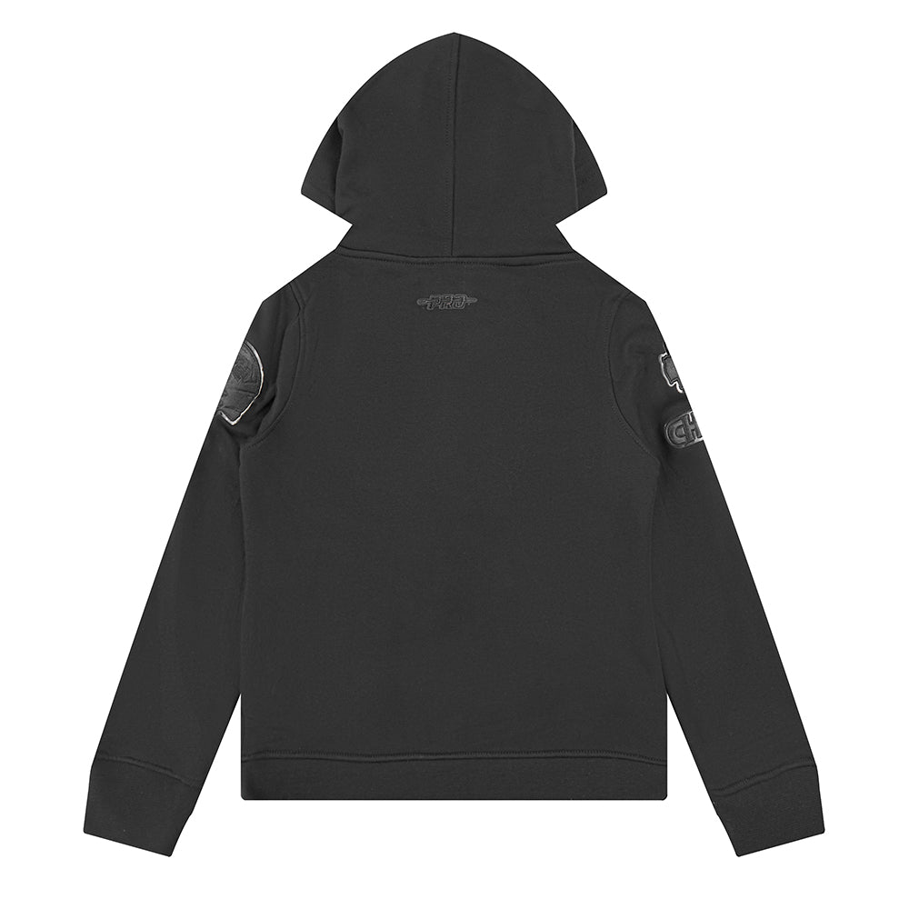 NFL KANSAS CITY CHIEFS TRIPLE BLACK LITTLE BOYS FLEECE PULLOVER HOODIE (BLACK) - Image 4