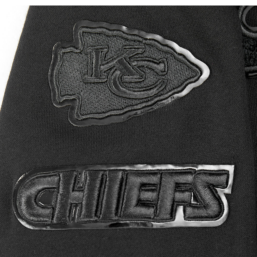 NFL KANSAS CITY CHIEFS TRIPLE BLACK LITTLE BOYS FLEECE PULLOVER HOODIE (BLACK) - Image 5