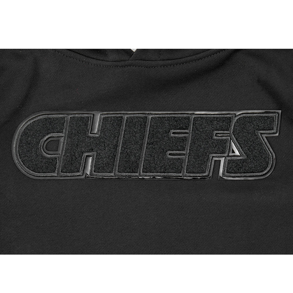 NFL KANSAS CITY CHIEFS TRIPLE BLACK LITTLE BOYS FLEECE PULLOVER HOODIE (BLACK) - Image 7