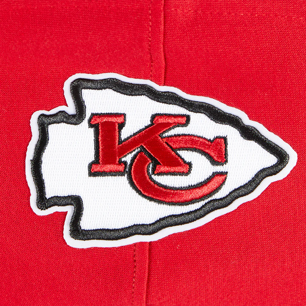 NFL KANSAS CITY CHIEFS RETRO CLASSIC LITTLE BOYS RIB FLEECE PULLOVER HOODIE (RED/BLACK) - Image 13