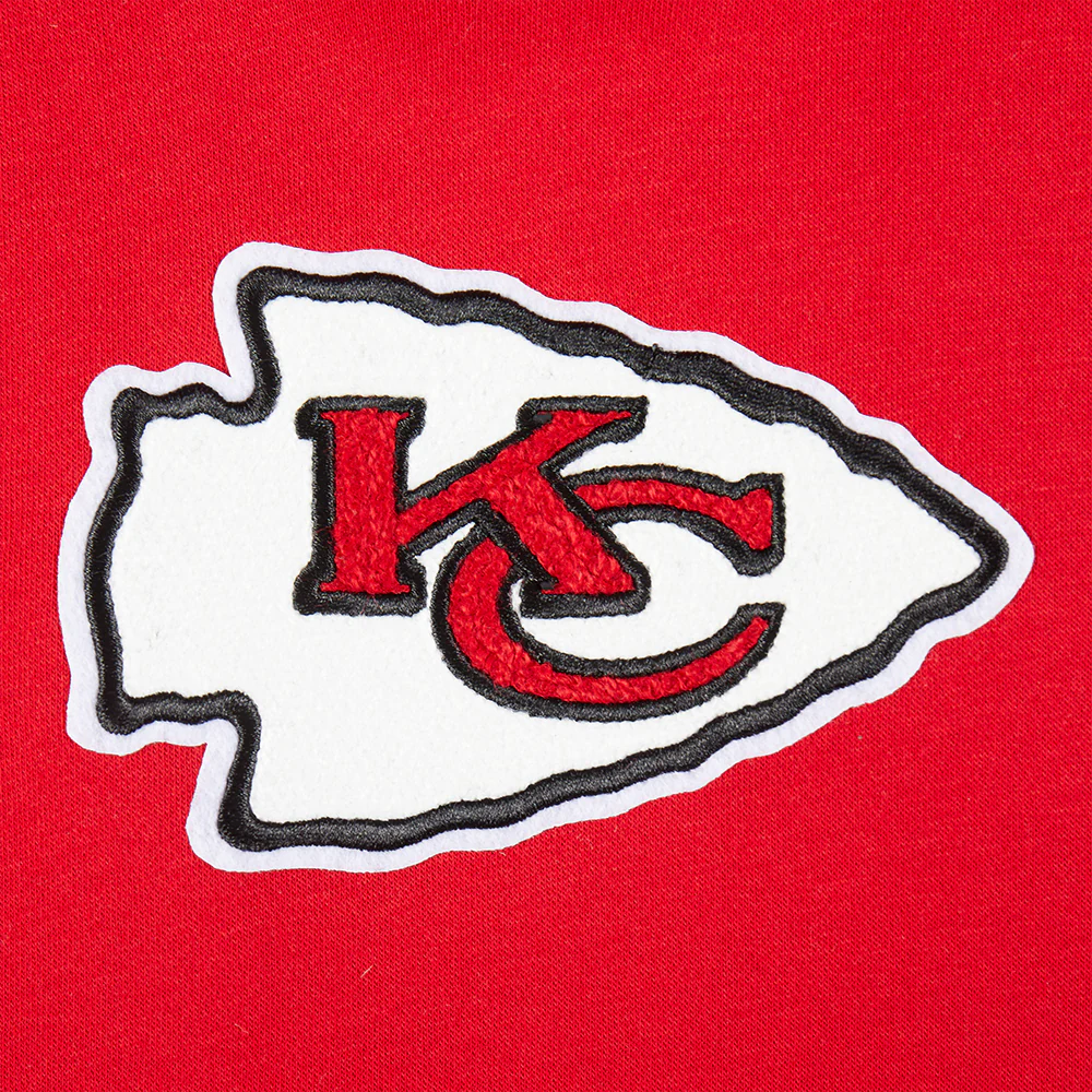 NFL KANSAS CITY CHIEFS RETRO CLASSIC LITTLE BOYS RIB FLEECE PULLOVER HOODIE (RED/BLACK) - Image 16
