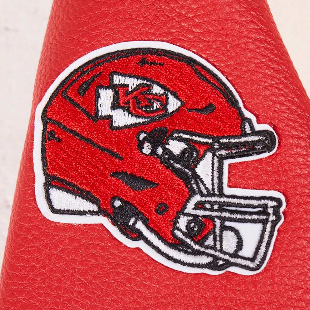 NFL KANSAS CITY CHIEFS RETRO CLASSIC LITTLE BOYS RIB WOOL VARSITY JACKET (EGGSHELL/ RED) - Image 5