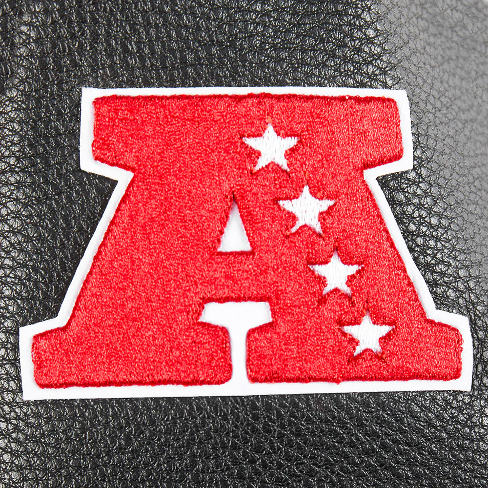 NFL KANSAS CITY CHIEFS RETRO CLASSIC LITTLE BOYS RIB WOOL VARSITY JACKET (RED/BLACK) - Image 6