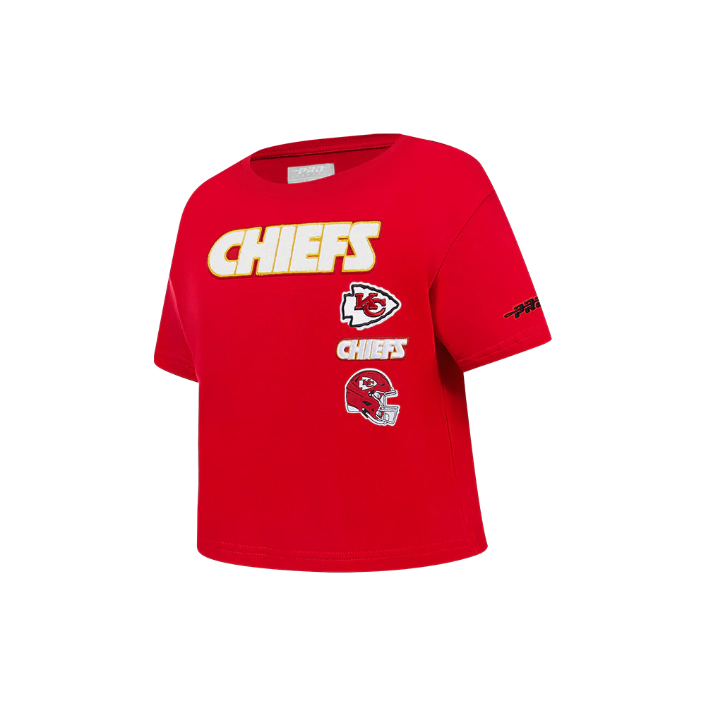 NFL KANSAS CITY CHIEFS RETRO CLASSIC LITTLE GIRLS SHORT SLEEVE BOXY TEE (RED) - Image 2