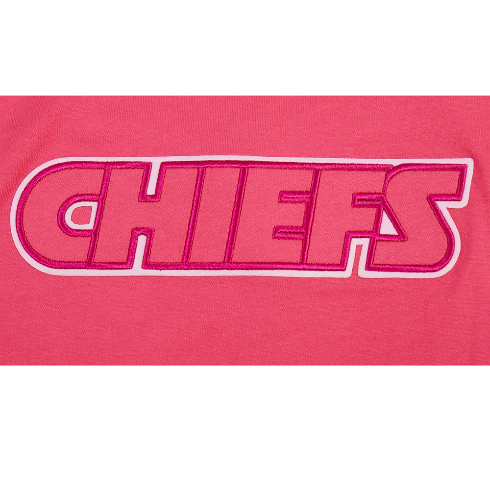 NFL KANSAS CITY CHIEFS CLASSIC TRIPLE PINK LITTLE GIRL'S SS BOXY TEE (BEETROOT PURPLE) - Image 5