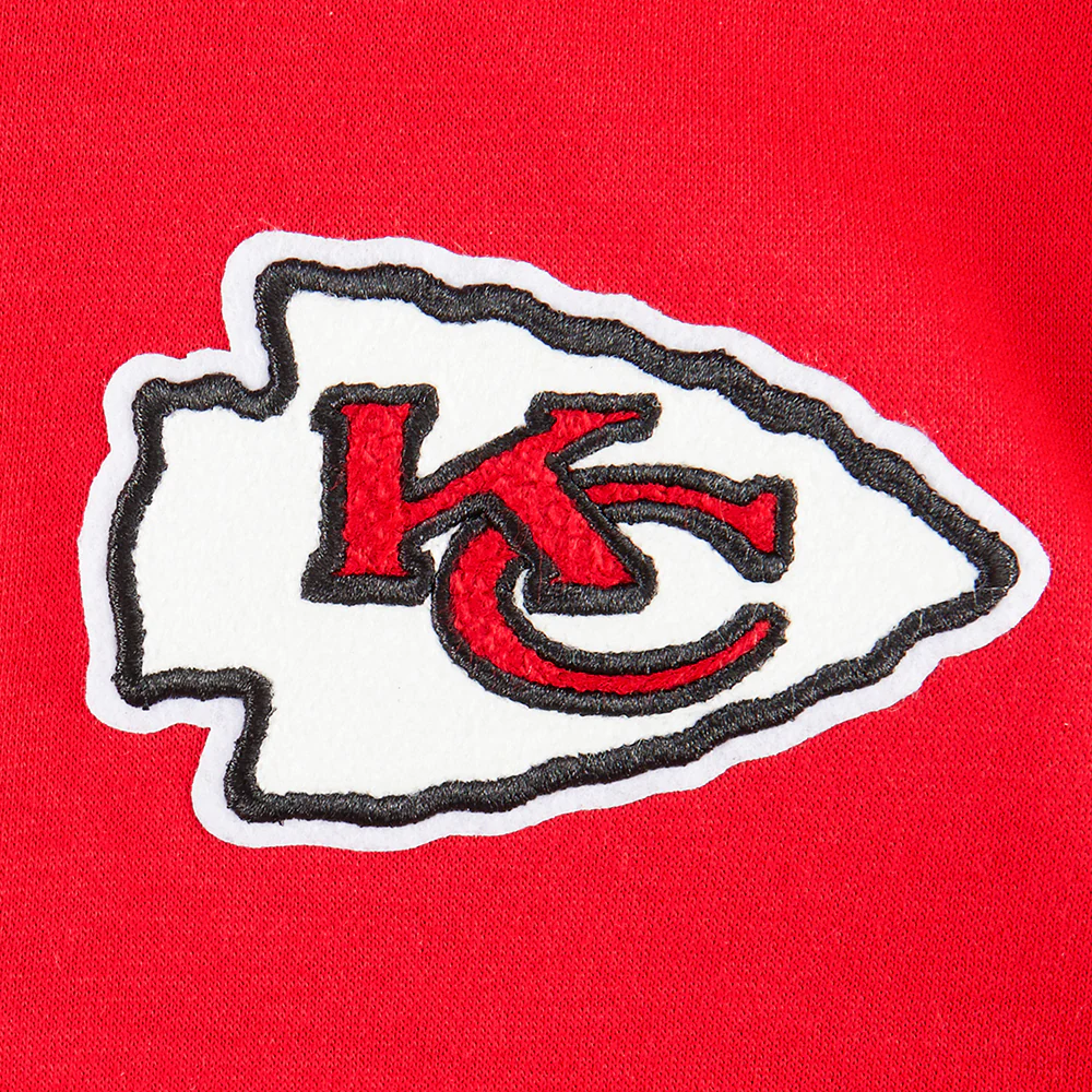 NFL KANSAS CITY CHIEFS CLASSIC LITTLE GIRLS FLEECE FULL ZIP HOODIE (RED) - Image 7