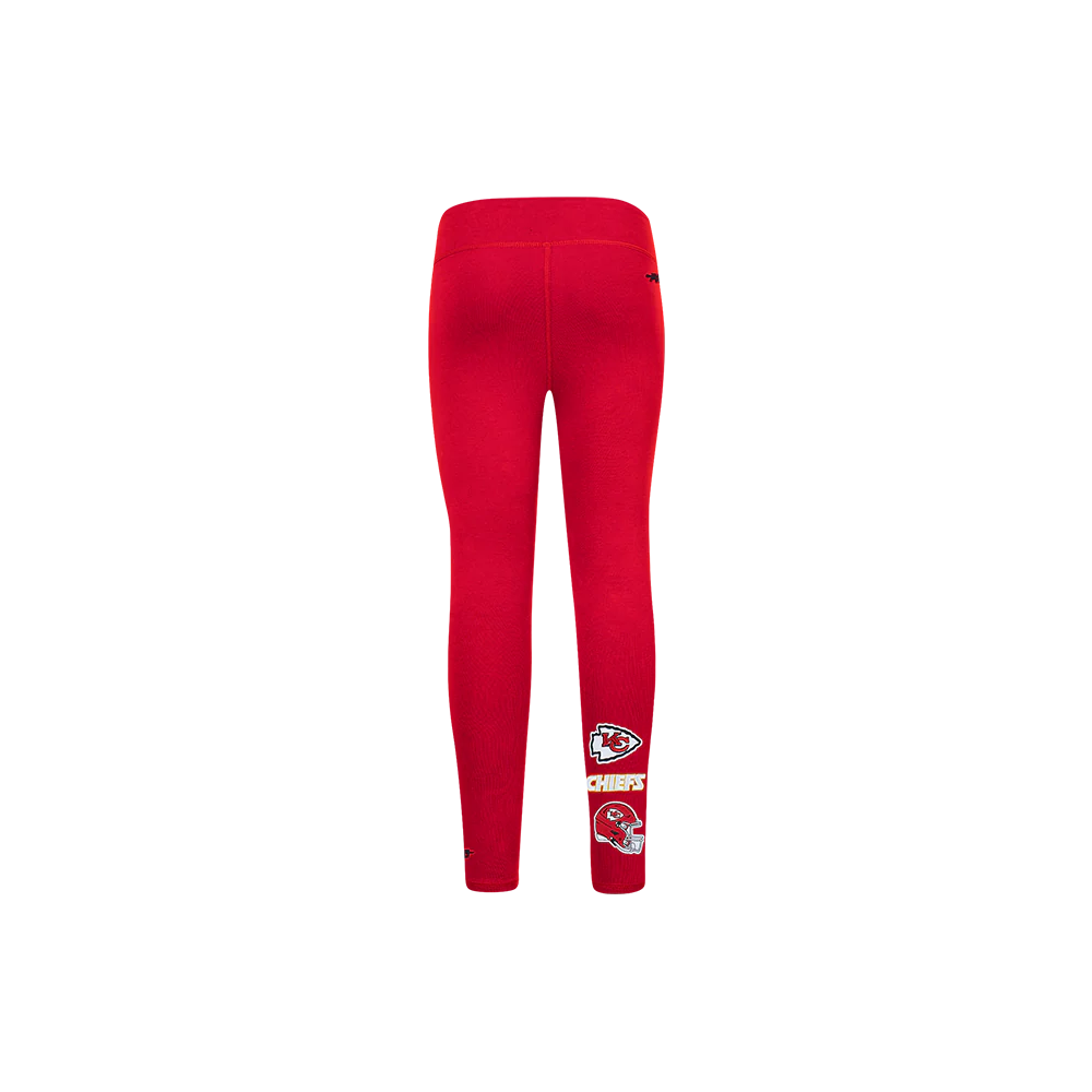 NFL KANSAS CITY CHIEFS RETRO CLASSIC LITTLE GIRLS LEGGING (RED) - Image 4