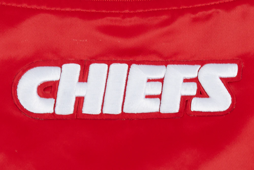 NFL KANSAS CITY CHIEFS SCRIPT TAIL WOMEN'S SATIN JACKET (RED) - Image 6