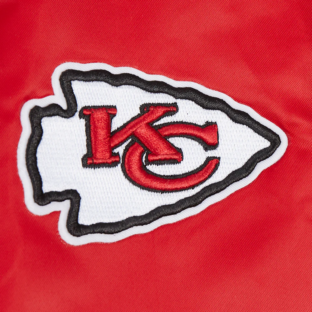 NFL KANSAS CITY CHIEFS SCRIPT TAIL WOMEN'S SATIN JACKET (RED) - Image 7
