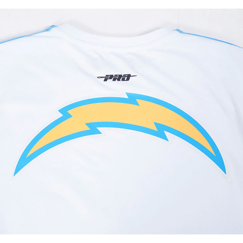 NFL LOS ANGELES CHARGERS CLASSIC MESH MEN'S SJ STRIPED TEE (WHITE/UNIVERSITY BLUE) - Image 16