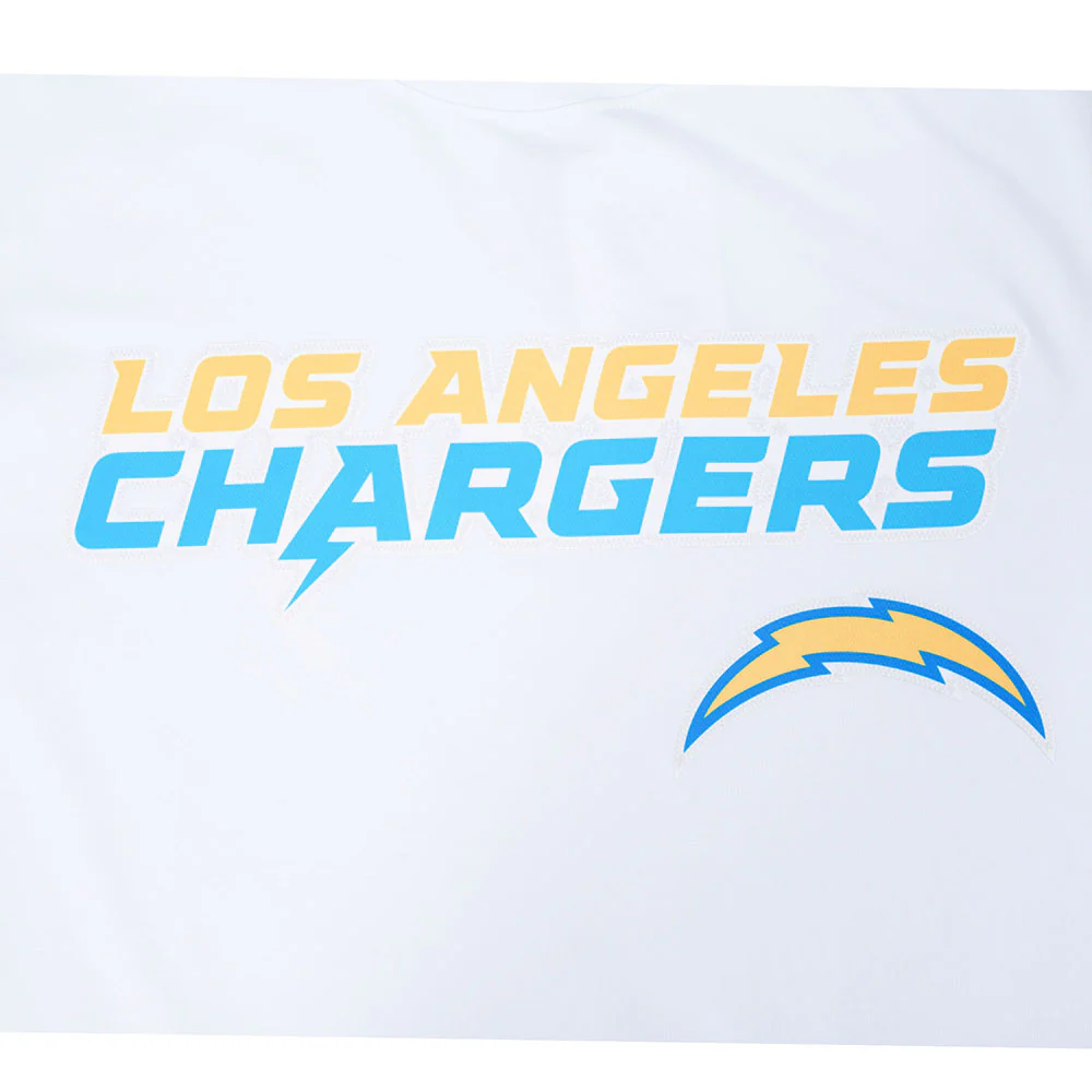 NFL LOS ANGELES CHARGERS CLASSIC MESH MEN'S SJ STRIPED TEE (WHITE/UNIVERSITY BLUE) - Image 7