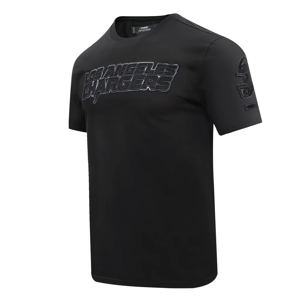 NFL LOS ANGELES CHARGERS TRIPLE BLACK MEN'S TEE (TRIPLE BLACK) - Image 2