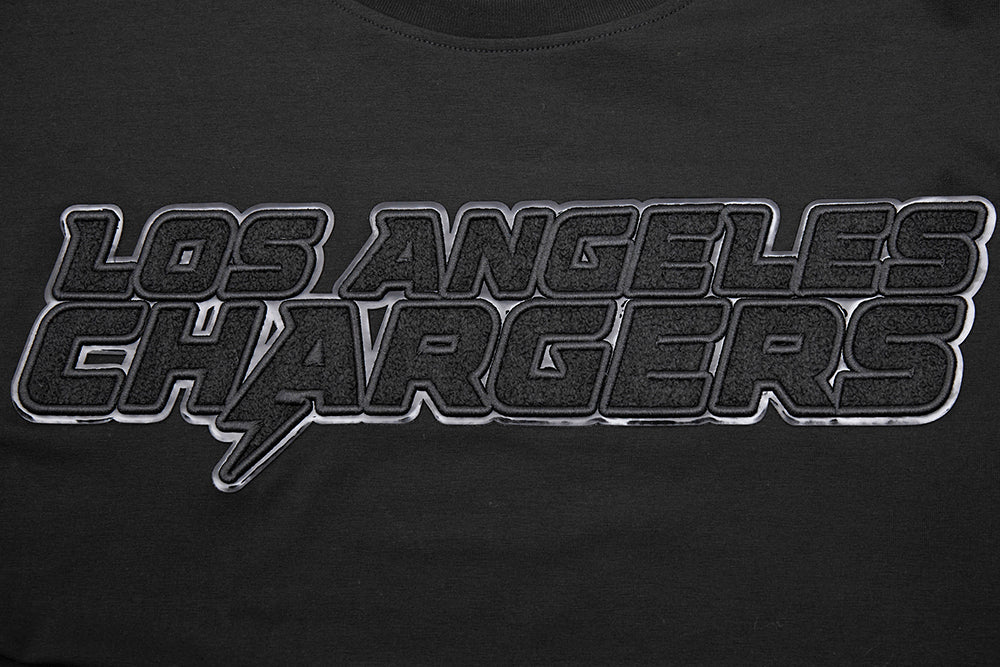 NFL LOS ANGELES CHARGERS TRIPLE BLACK MEN'S TEE (TRIPLE BLACK) - Image 5