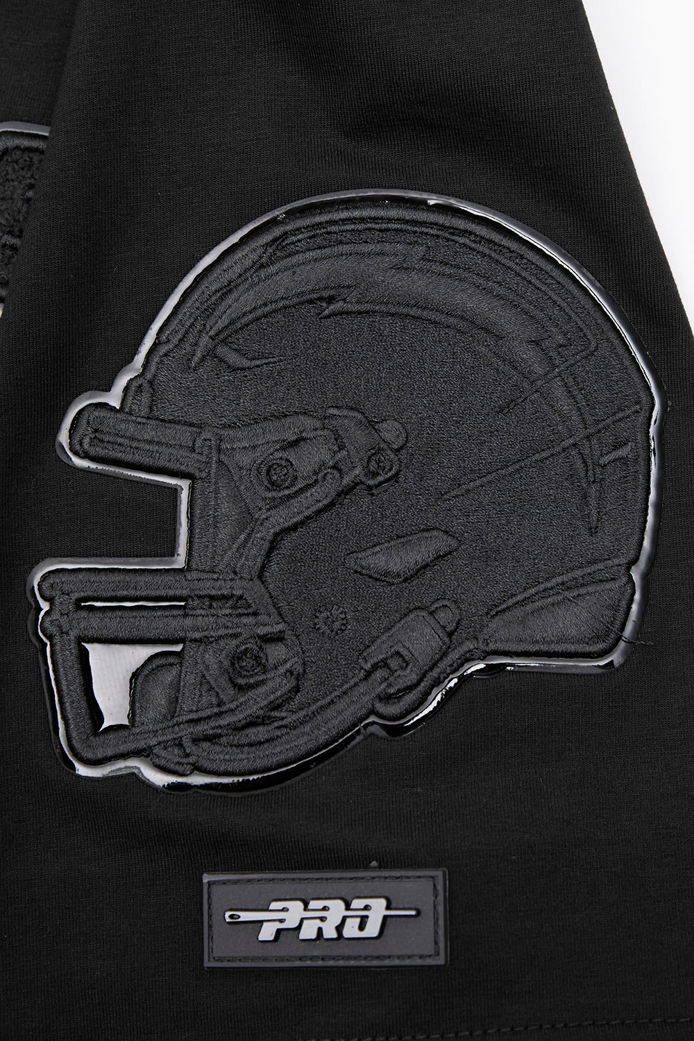 NFL LOS ANGELES CHARGERS TRIPLE BLACK MEN'S TEE (TRIPLE BLACK) - Image 7