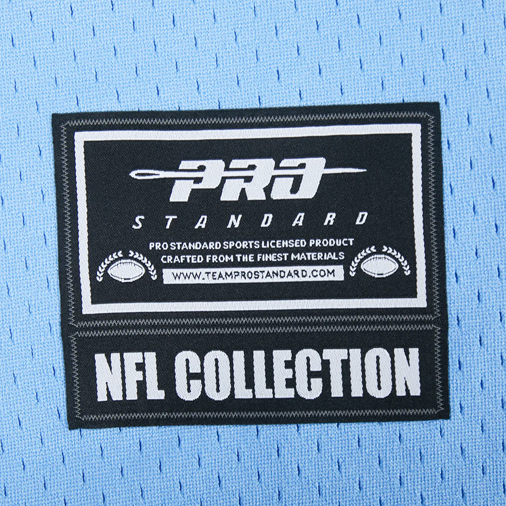NFL LOS ANGELES CHARGERS JUSTIN HERBERT #10 CLASSIC MESH PNN MEN'S MESH BUTTON DOWN SHIRT (UNIVERSITY BLUE) - Image 7