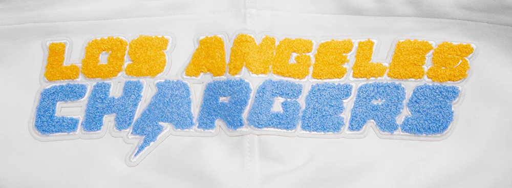 NFL LOS ANGELES CHARGERS CLASSIC CHENILLE PO HOODIE (WHITE) - Image 5