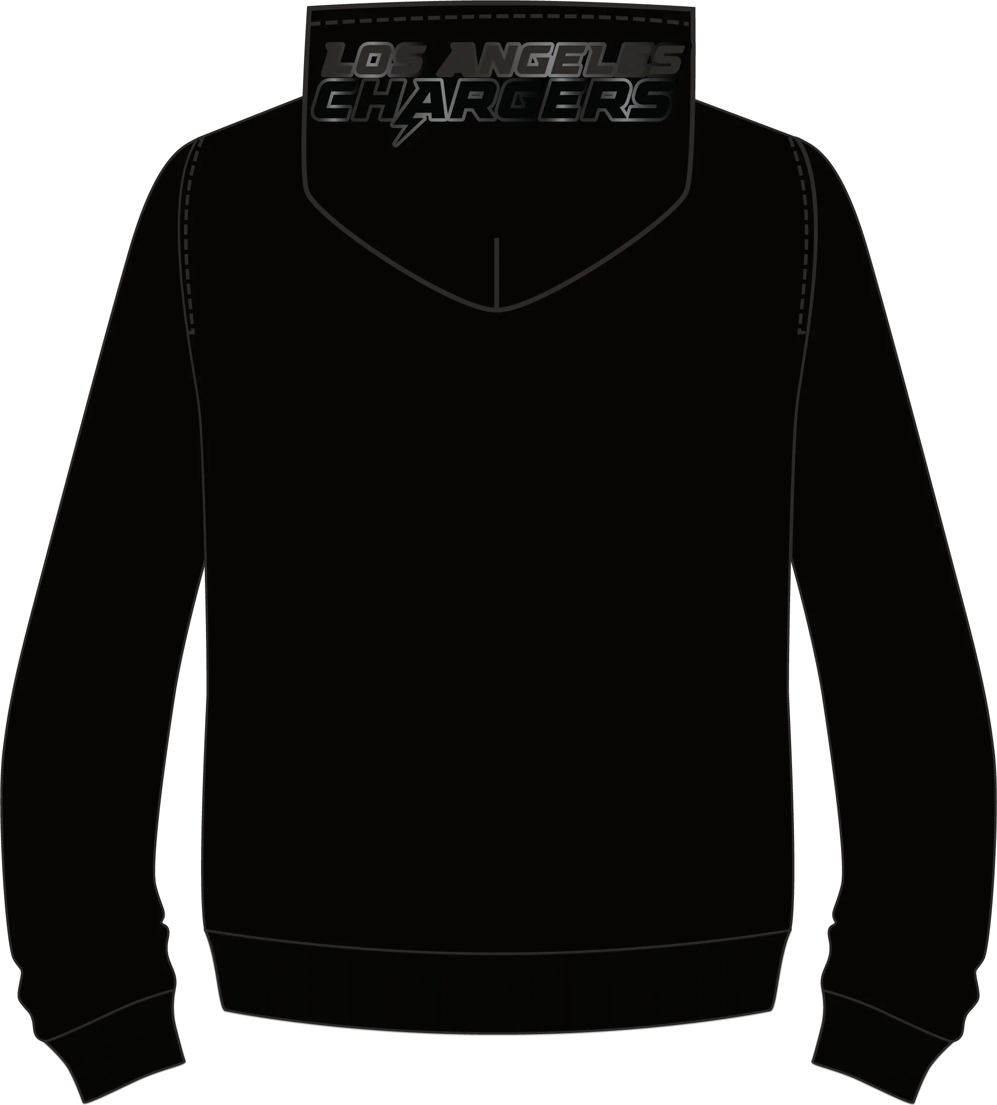 NFL LOS ANGELES CHARGERS TRIPLE BLACK MEN'S DK FZ HOODIE (TRIPLE BLACK) - Image 10