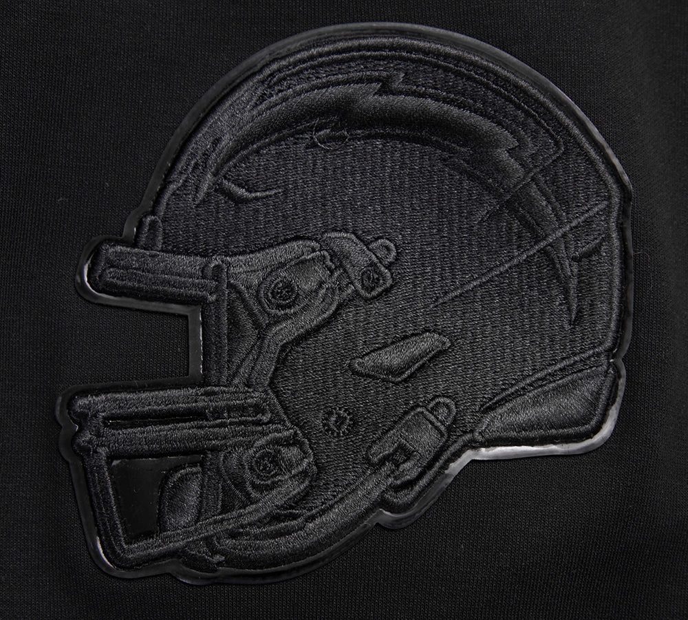 NFL LOS ANGELES CHARGERS TRIPLE BLACK MEN'S DK FZ HOODIE (TRIPLE BLACK) - Image 5