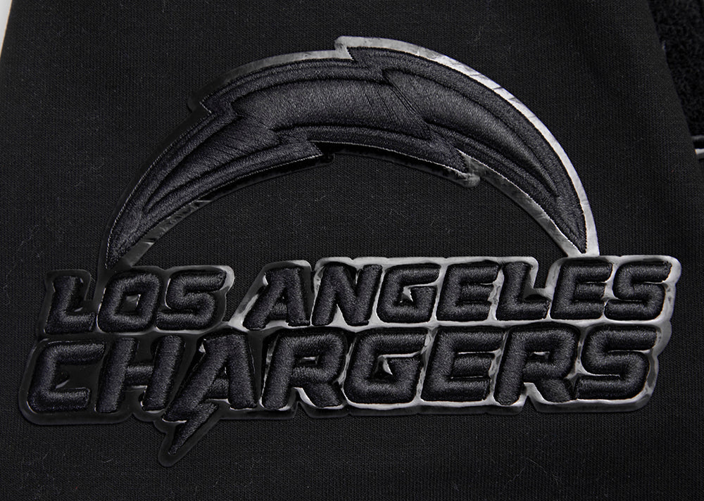 NFL LOS ANGELES CHARGERS TRIPLE BLACK MEN'S DK FZ HOODIE (TRIPLE BLACK) - Image 6