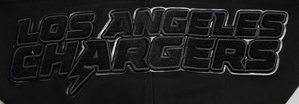 NFL LOS ANGELES CHARGERS TRIPLE BLACK MEN'S DK FZ HOODIE (TRIPLE BLACK) - Image 8