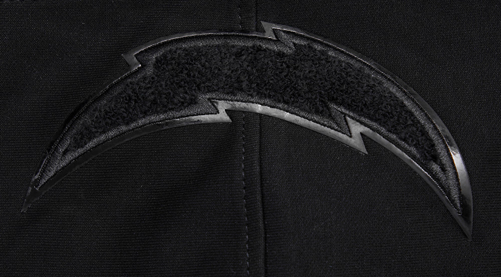 NFL LOS ANGELES CHARGERS TRIPLE BLACK MEN'S DOUBLE KNIT PULLOVER HOODIE (TRIPLE BLACK MEN'S) - Image 8
