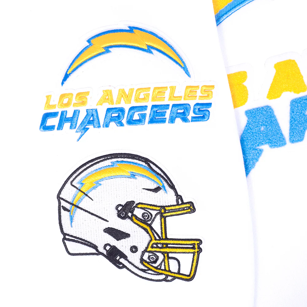 NFL LOS ANGELES CHARGERS MASHUP MEN'S RIB CREWNECK (WHITE/UNIVERSITY BLUE) - Image 12