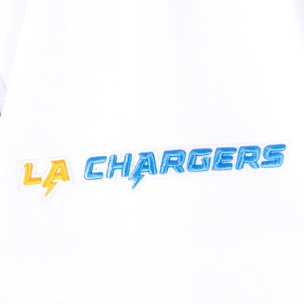 NFL LOS ANGELES CHARGERS MASHUP MEN'S RIB CREWNECK (WHITE/UNIVERSITY BLUE) - Image 14