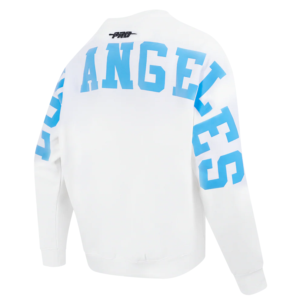 NFL LOS ANGELES CHARGERS WINGSPAN MEN'S DROP SHOULDER FLC CREWNECK (WHITE) - Image 6