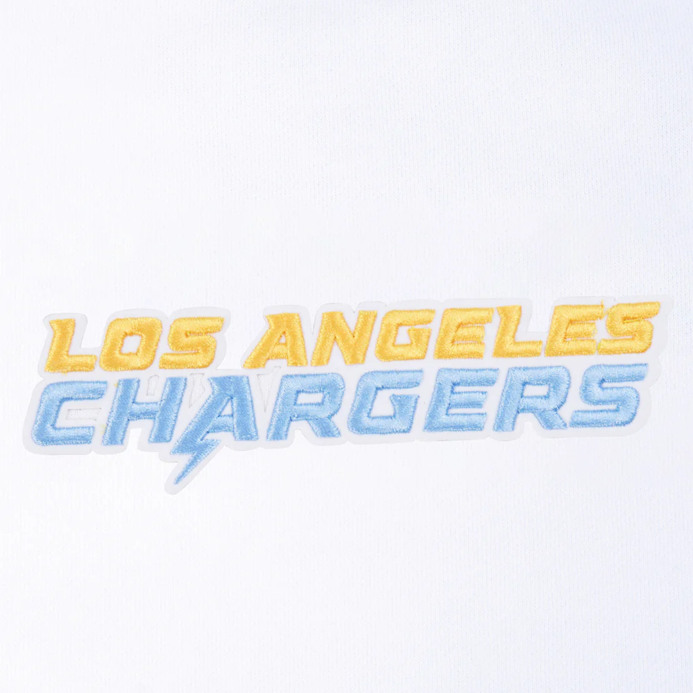 NFL LOS ANGELES CHARGERS WINGSPAN MEN'S DROP SHOULDER FLC CREWNECK (WHITE) - Image 8