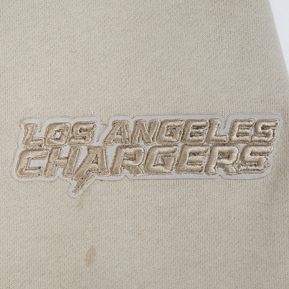 NFL LOS ANGELES CHARGERS NEUTRAL MEN'S DROP SHOULDER FLC CREWNECK (TAUPE) - Image 14