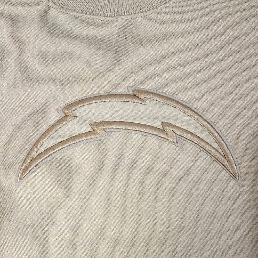NFL LOS ANGELES CHARGERS NEUTRAL MEN'S DROP SHOULDER FLC CREWNECK (TAUPE) - Image 15