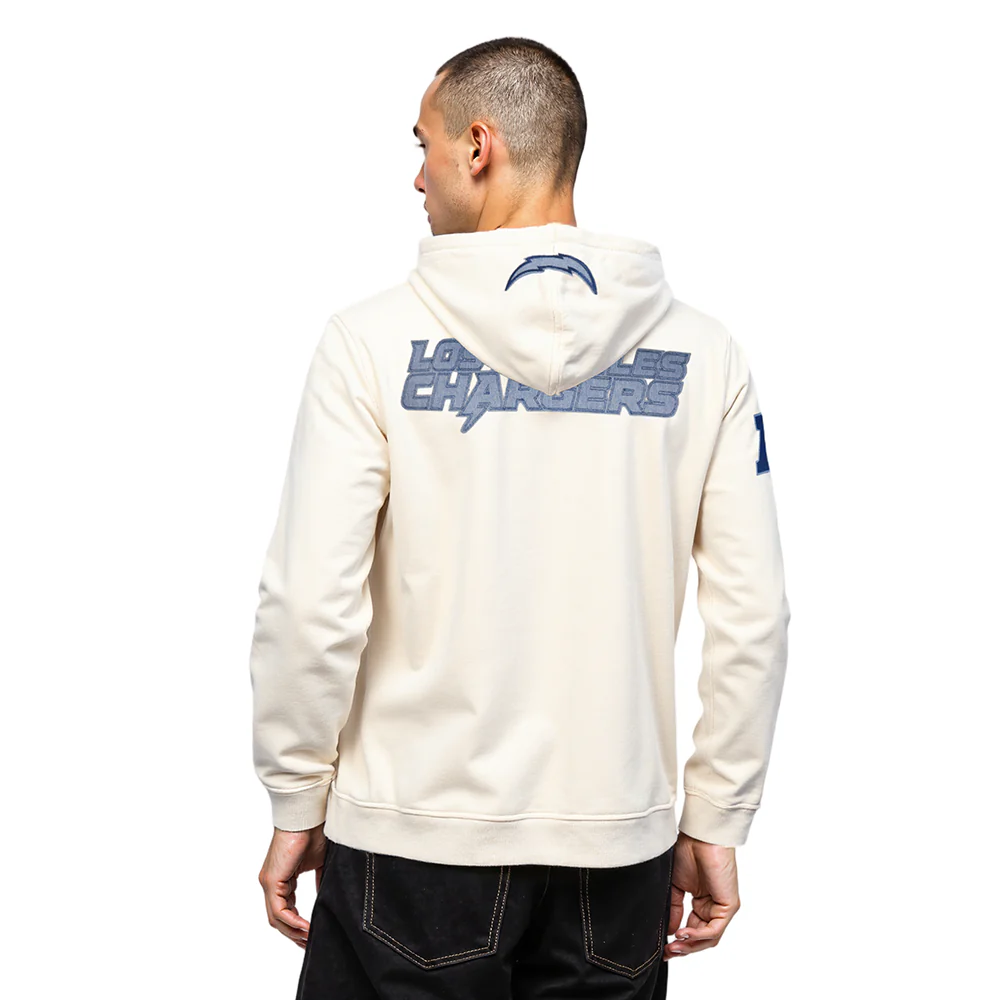 NFL LOS ANGELES CHARGERS VARSITY BLUES MEN'S FLC PO HOODIE (LINEN) - Image 2