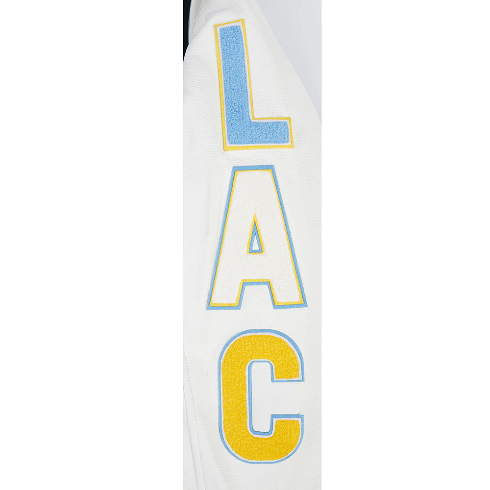 NFL LOS ANGELES CHARGERS SCRIPT TAIL MEN'S RIB WOOL VARSITY (BLACK/WHITE) - Image 15