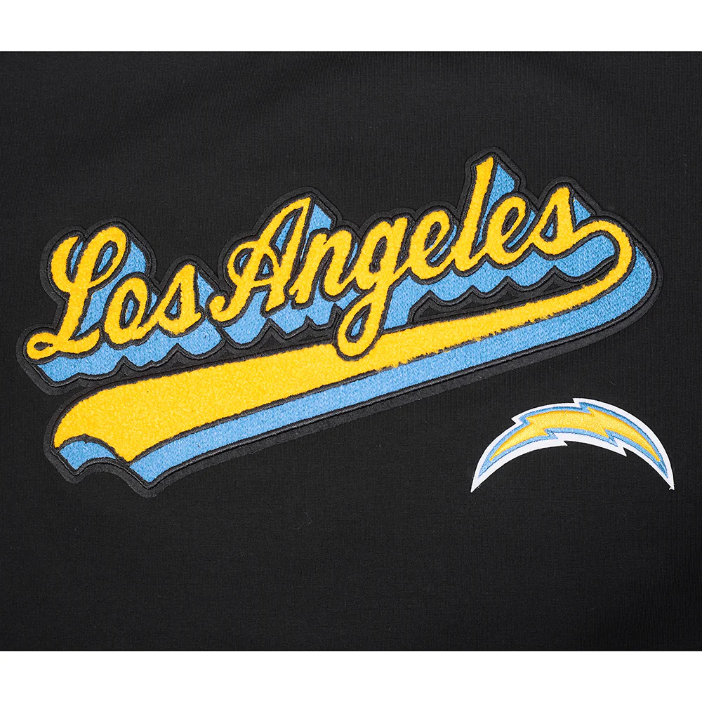 NFL LOS ANGELES CHARGERS SCRIPT TAIL WOMEN'S SJ BOXY TEE (BLACK) - Image 13