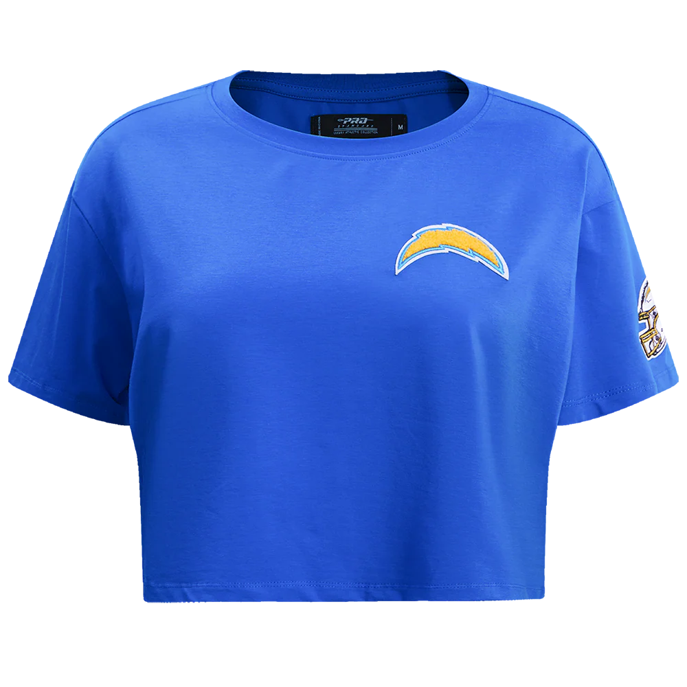 NFL LOS ANGELES CHARGERS CLASSIC WOMEN'S SINGLE JERSEY BOXY TEE (ROYAL BLUE)