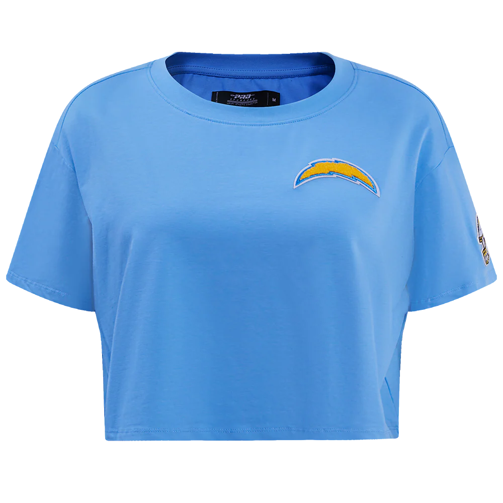 NFL LOS ANGELES CHARGERS CLASSIC WOMEN'S SINGLE JERSEY BOXY TEE (UNIVERSITY BLUE)