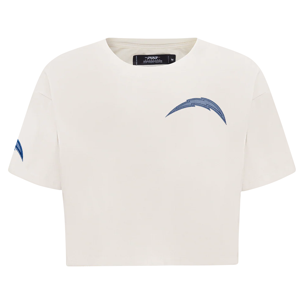NFL LOS ANGELES CHARGERS VARSITY BLUES WOMEN'S SJ BOXY TEE (LINEN) - Image 3