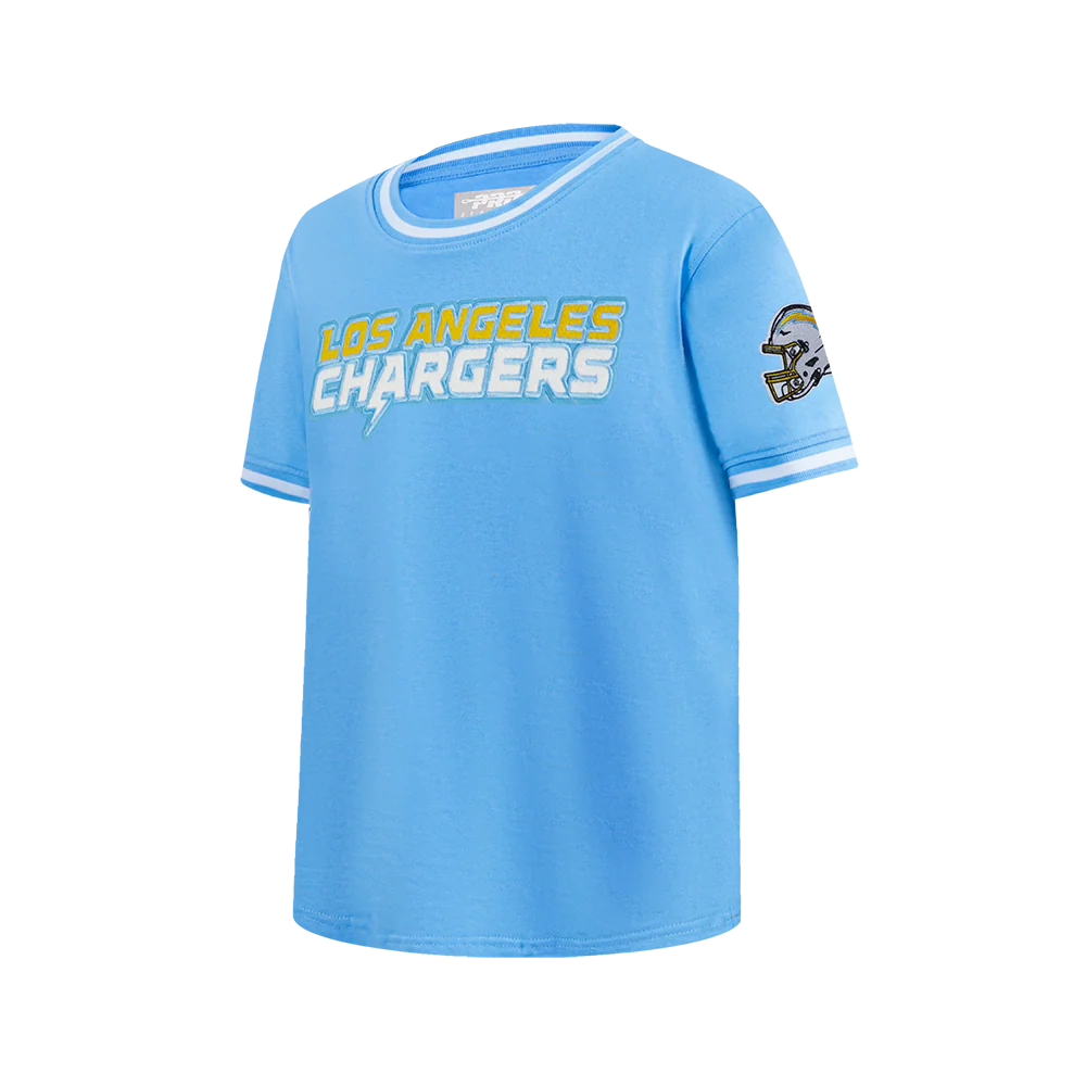 NFL LOS ANGELES CHARGERS CLASSIC BIG BOYS SHORT SLEEVE STRIPED RIB TEE (UNIVERSITY BLUE) - Image 4