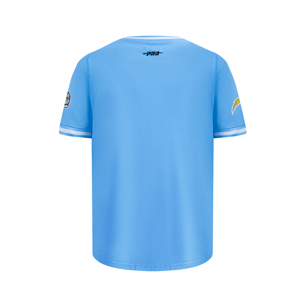 NFL LOS ANGELES CHARGERS CLASSIC BIG BOYS SHORT SLEEVE STRIPED RIB TEE (UNIVERSITY BLUE) - Image 5