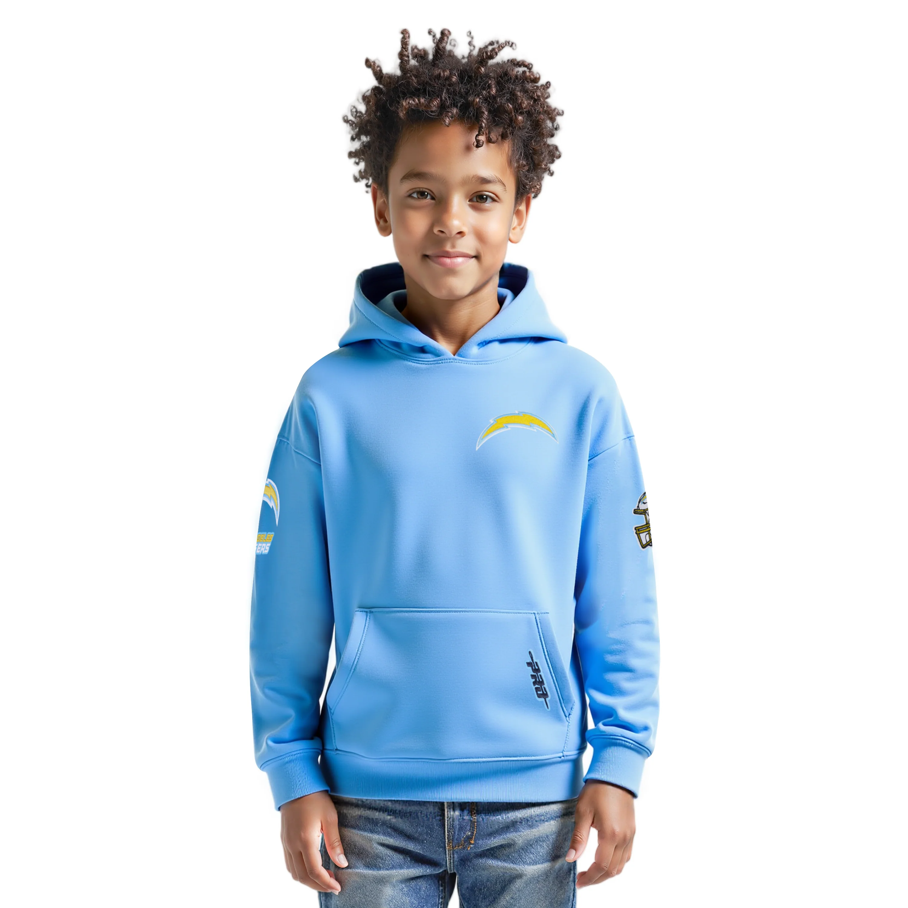NFL LOS ANGELES CHARGERS CLASSIC BIG BOYS FLEECE PULLOVER HOODIE (UNIVERSITY BLUE)