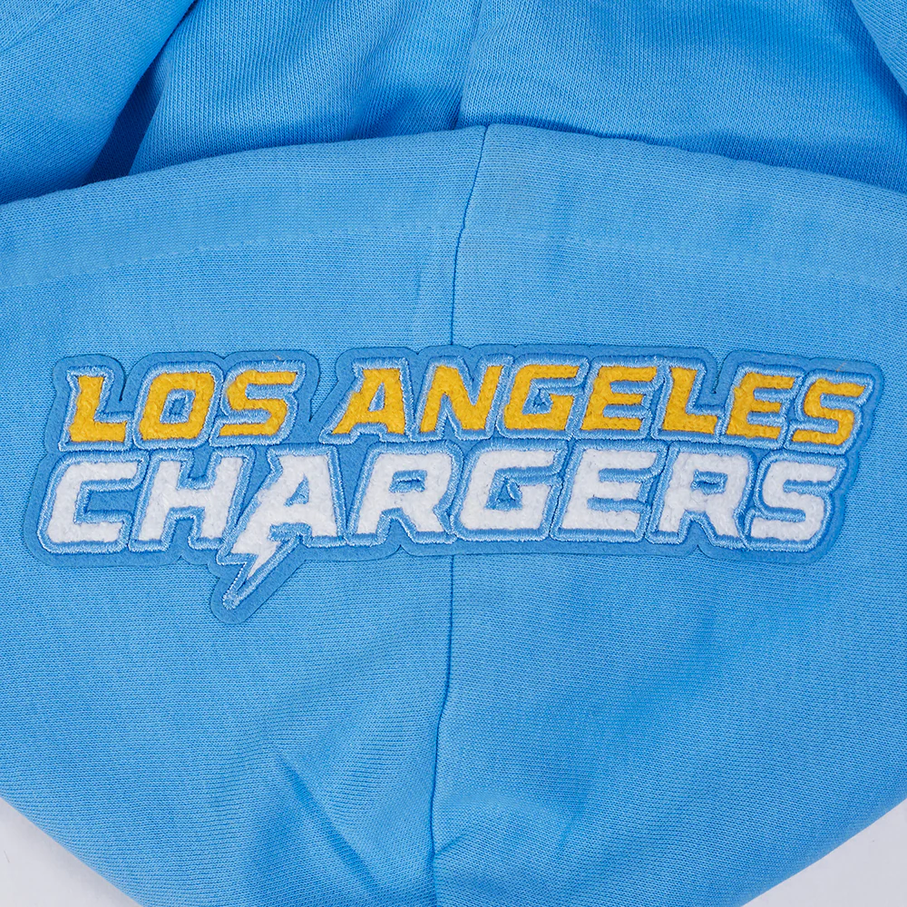 NFL LOS ANGELES CHARGERS MASHUP WOMEN'S RIB CROPPED PO HOODIE (UNIVERSITY BLUE) - Image 15