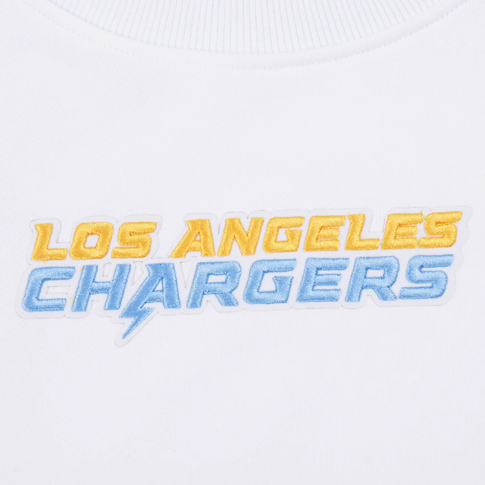 NFL LOS ANGELES CHARGERS WINGSPAN WOMEN'S FLC CREWNECK (WHITE) - Image 10