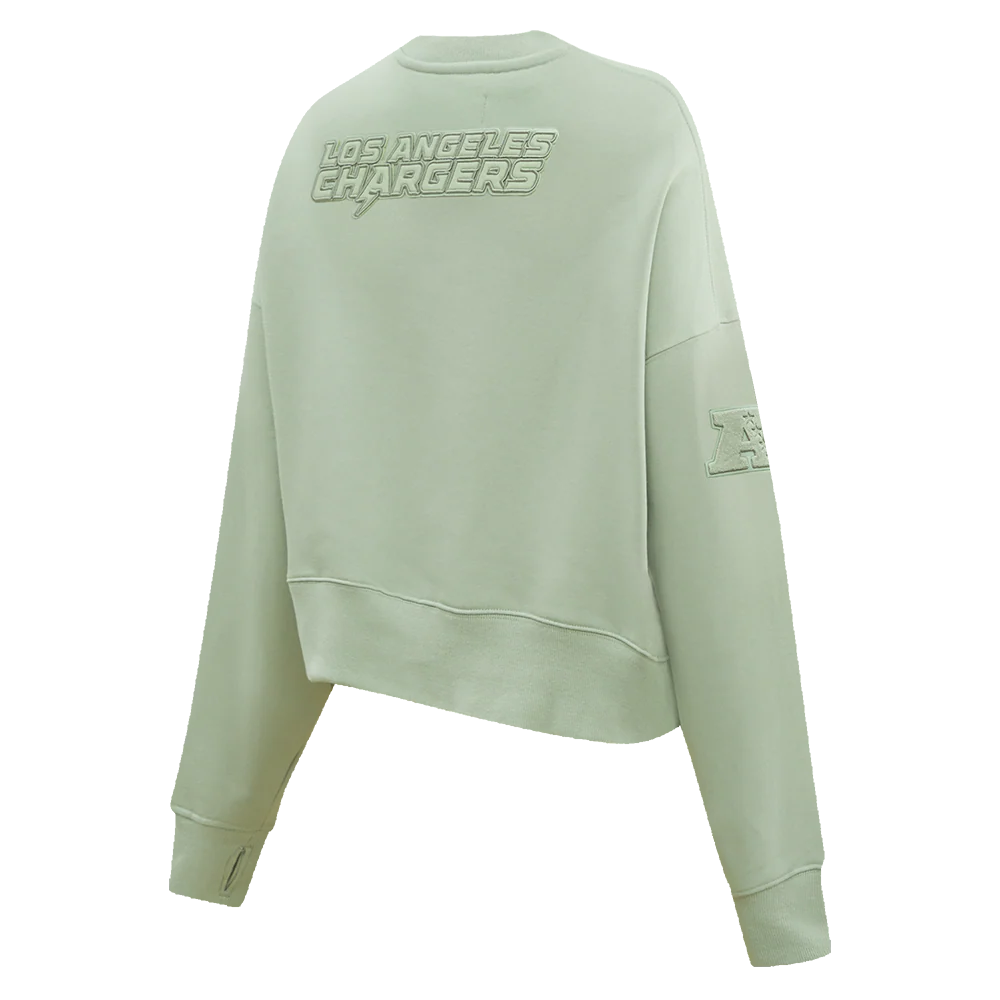 NFL LOS ANGELES CHARGERS NEUTRAL FLEECE CREWNECK (MOSS) - Image 3